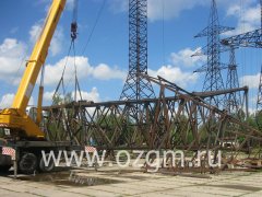 Монтаж одностоечной двухцепной анкерно-угловой опоры